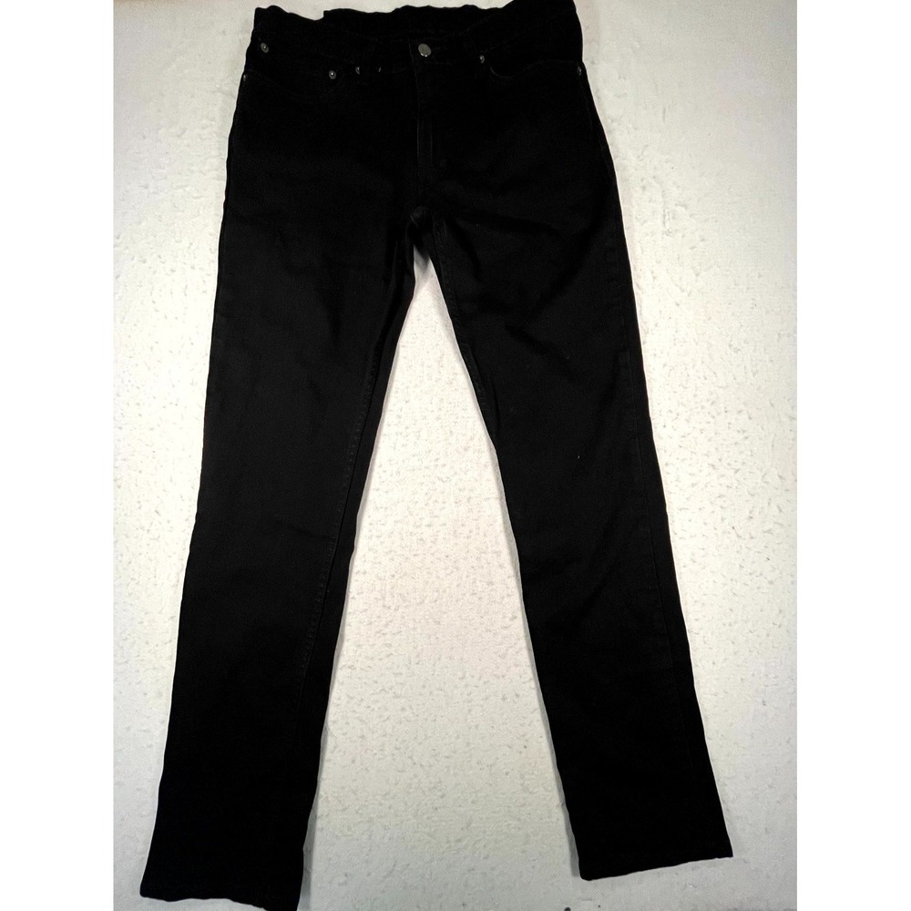 Levis 511 Jeans Mens 34x34 Black Denim Cotton Dark Wash Slim Fit Skinny Leg